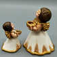Original Thun Bozner Engel 2er Set – Keramik Figuren Weiß Gold