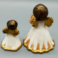 Original Thun Bozner Engel 2er Set – Keramik Figuren Weiß Gold
