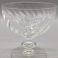 Elegante Kristall Glas Fußschale mit Wirbelmuster – Große Dekorschale