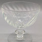 Elegante Kristall Glas Fußschale mit Wirbelmuster – Große Dekorschale