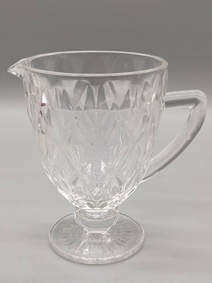 Kristallglas Krug mit Schliff – Vintage Glaskanne mit Henkel