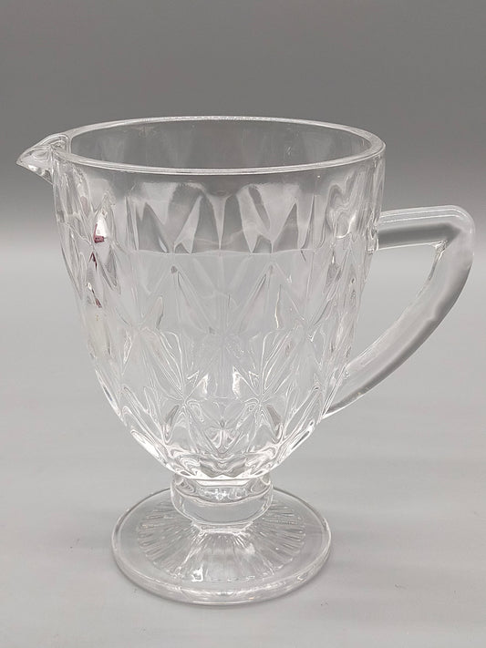 Kristallglas Krug mit Schliff – Vintage Glaskanne mit Henkel