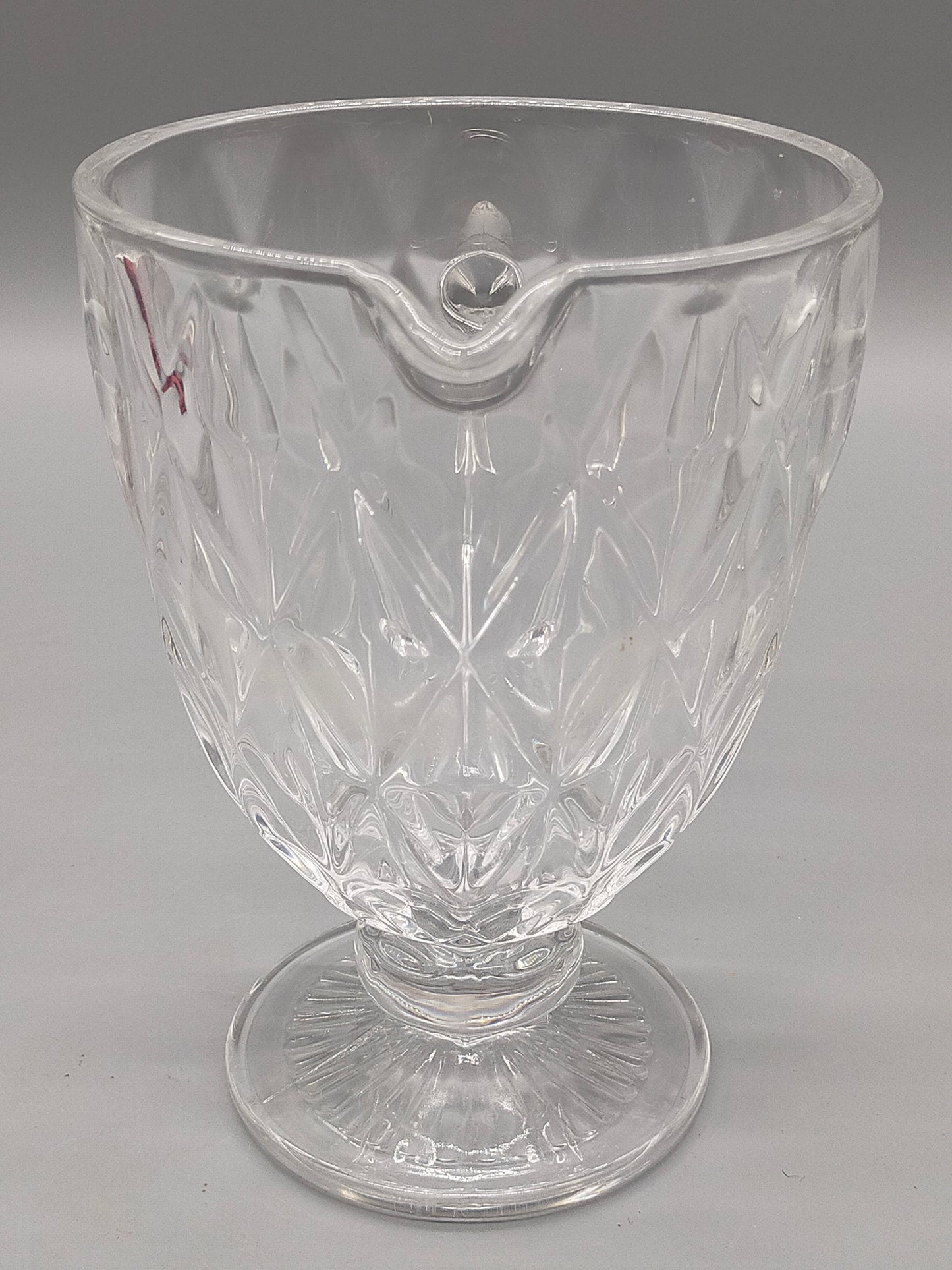 Kristallglas Krug mit Schliff – Vintage Glaskanne mit Henkel