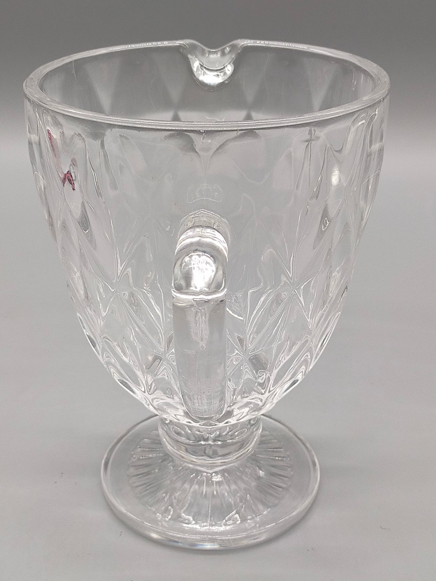 Kristallglas Krug mit Schliff – Vintage Glaskanne mit Henkel