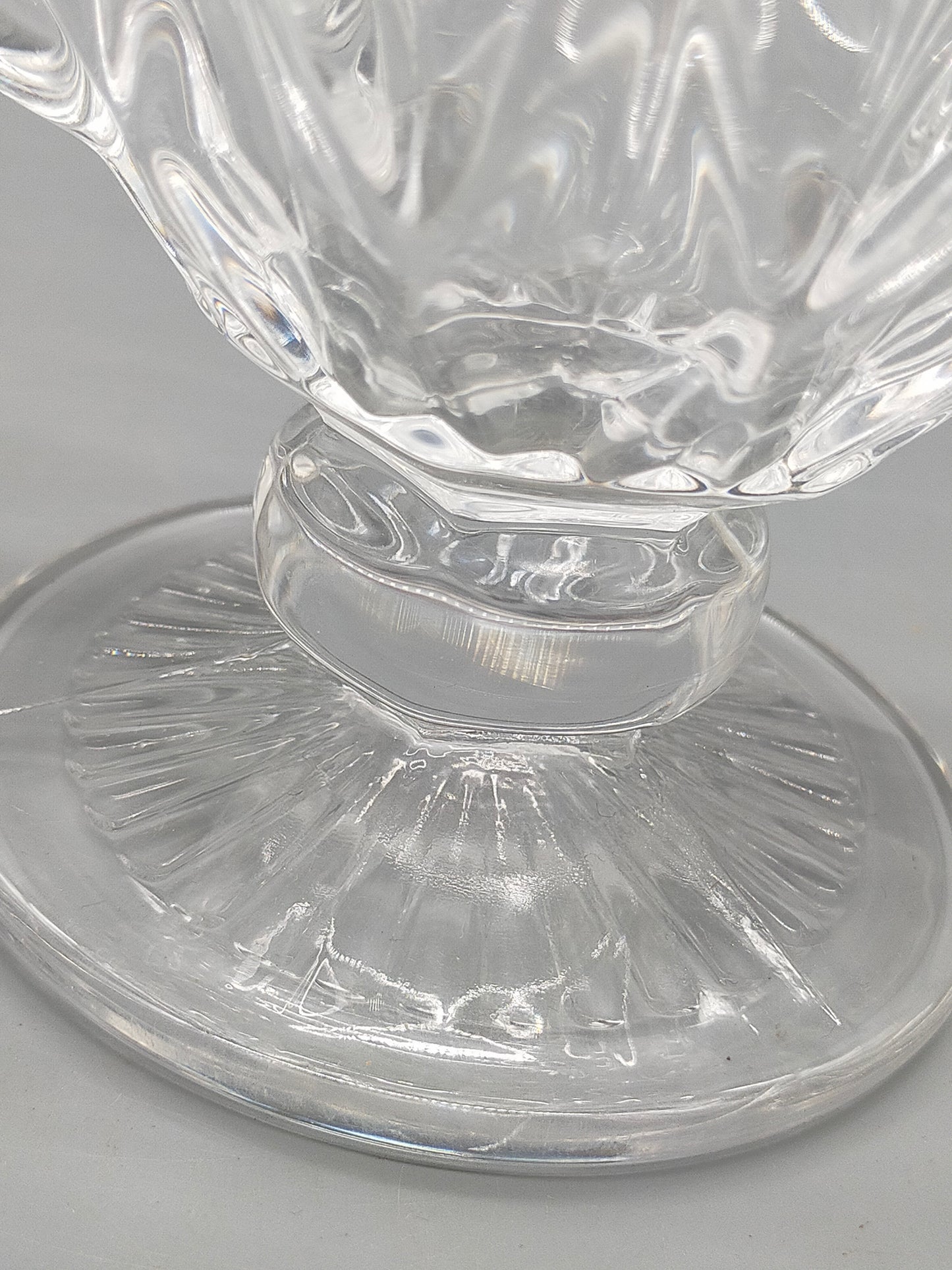 Kristallglas Krug mit Schliff – Vintage Glaskanne mit Henkel