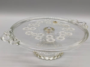 Edle Walther-Glas Tortenplatte auf Fuß – Vintage Servierteller