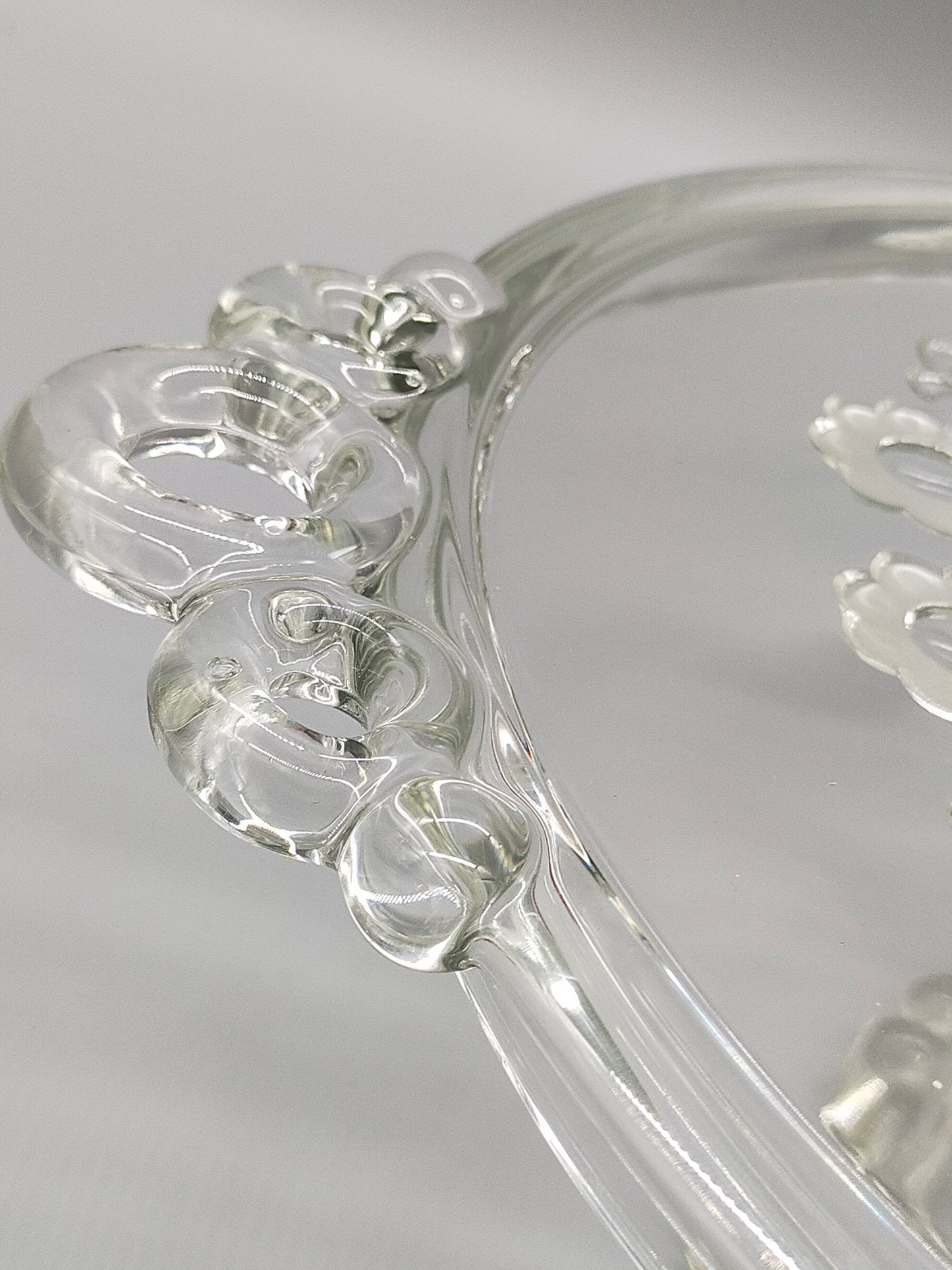 Edle Walther-Glas Tortenplatte auf Fuß – Vintage Servierteller
