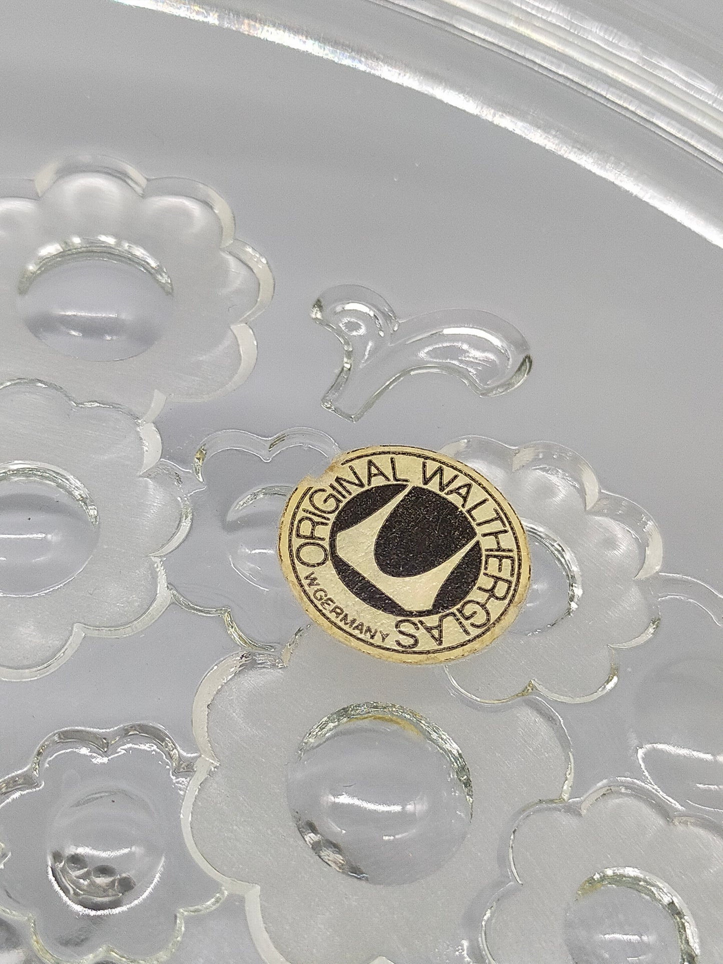 Edle Walther-Glas Tortenplatte auf Fuß – Vintage Servierteller