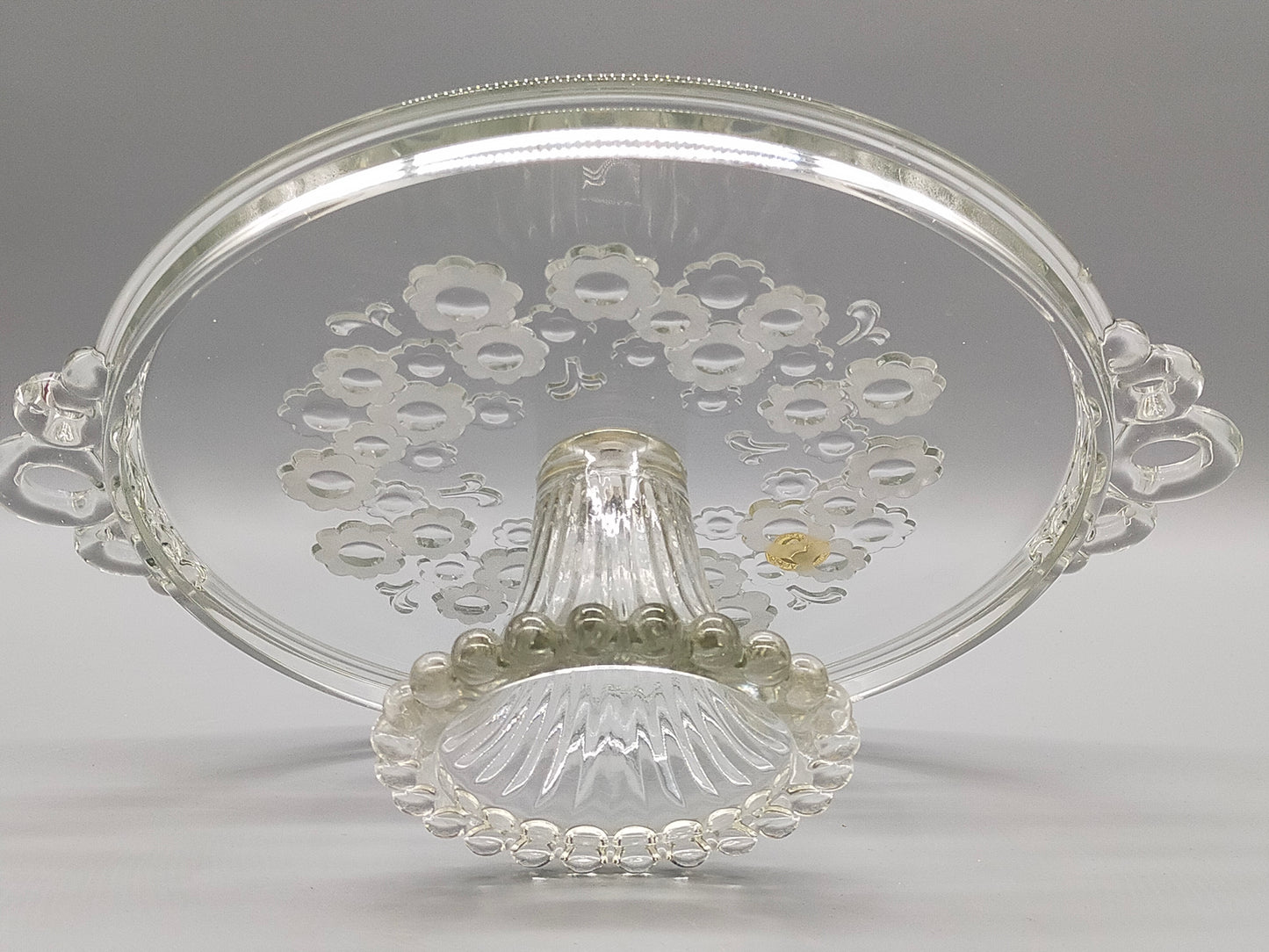 Edle Walther-Glas Tortenplatte auf Fuß – Vintage Servierteller