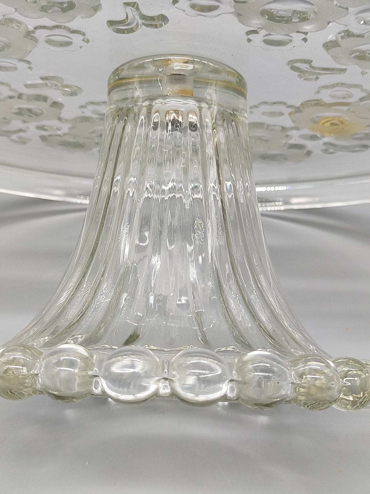 Edle Walther-Glas Tortenplatte auf Fuß – Vintage Servierteller