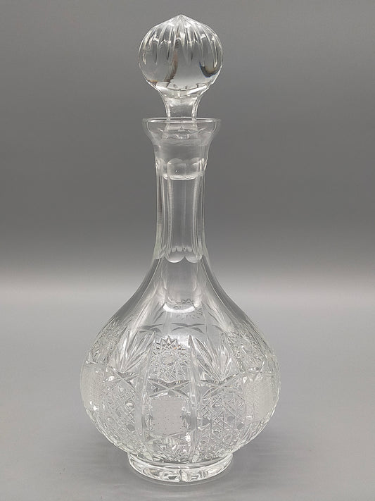 Edle Bleikristall Karaffe mit Stöpsel – Elegante Glaskaraffe