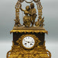 Antike Pendule Kamin Uhr – Galantes Paar auf Schaukel