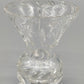 Kleine Kristallglas Vase auf Füßen – Eleganter Schliff