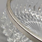 Edle Kristall Schale mit Versilbertem Rand – Diamantschliff 22cm