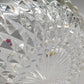Edle Kristall Schale mit Versilbertem Rand – Diamantschliff 22cm