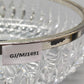 Edle Kristall Schale mit Versilbertem Rand – Diamantschliff 22cm