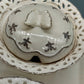 Elegantes Servierset – Porzellan Tablett mit zwei Schalen und Löffeln