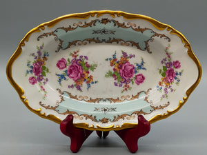 Elegante T. Limoges Porzellanschale – Handbemaltes Design mit Goldrand