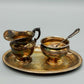 Elegantes ALPACCA PLATE Kaffeeservice Versilbertes Set mit Kanne und Schale
