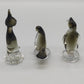 Set aus 3 dekorativen Glasfiguren – Handgefertigte Tiermotive
