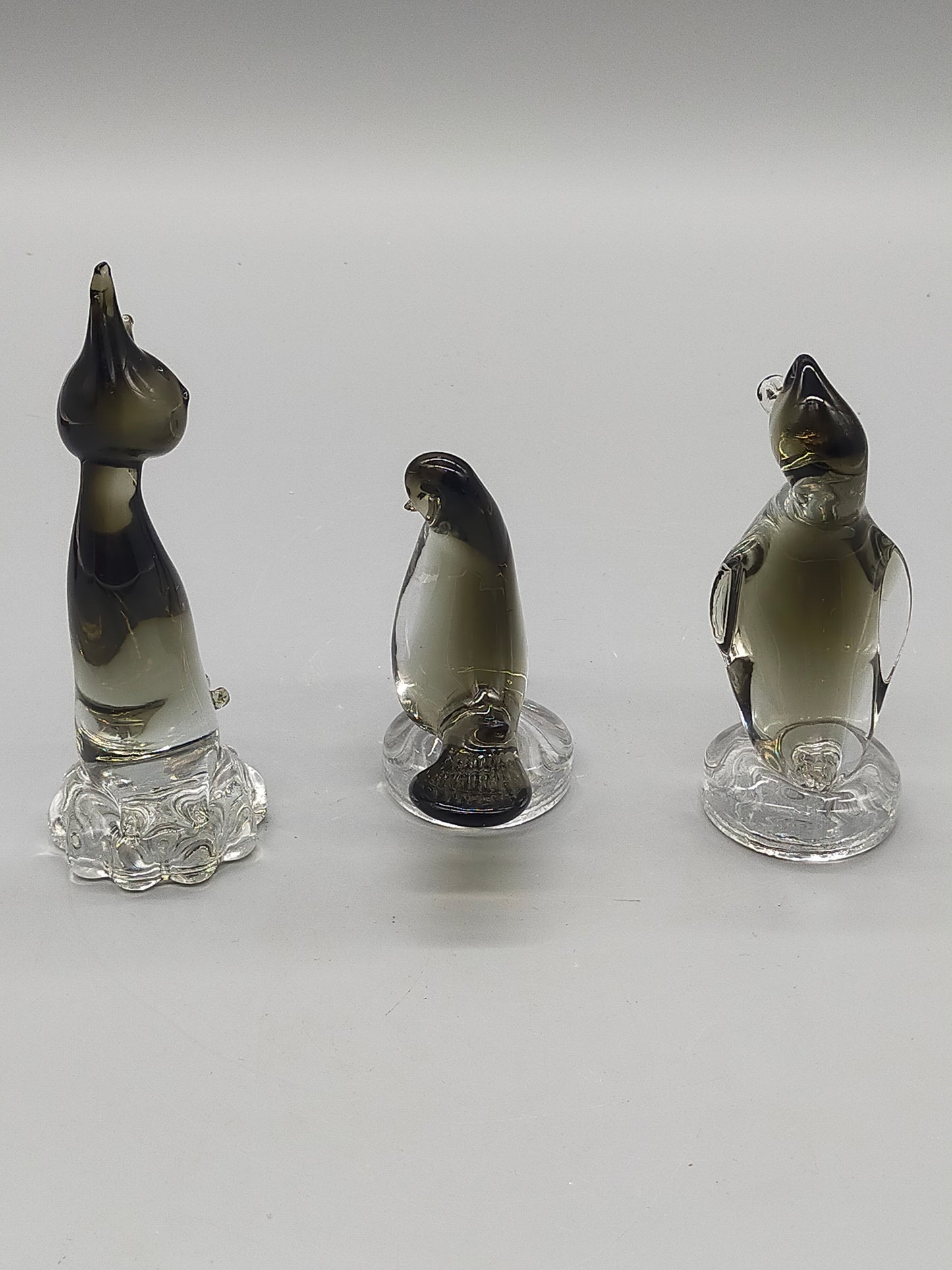 Set aus 3 dekorativen Glasfiguren – Handgefertigte Tiermotive
