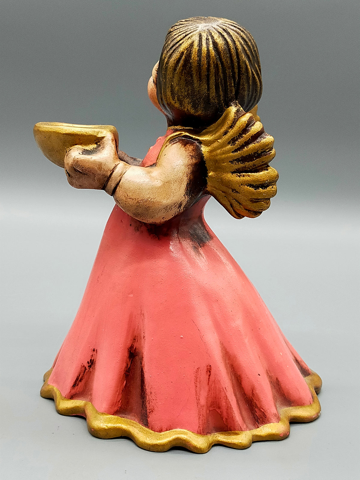 Thun Bozner Engel Kerzenhalter Handbemalte Keramik Figur