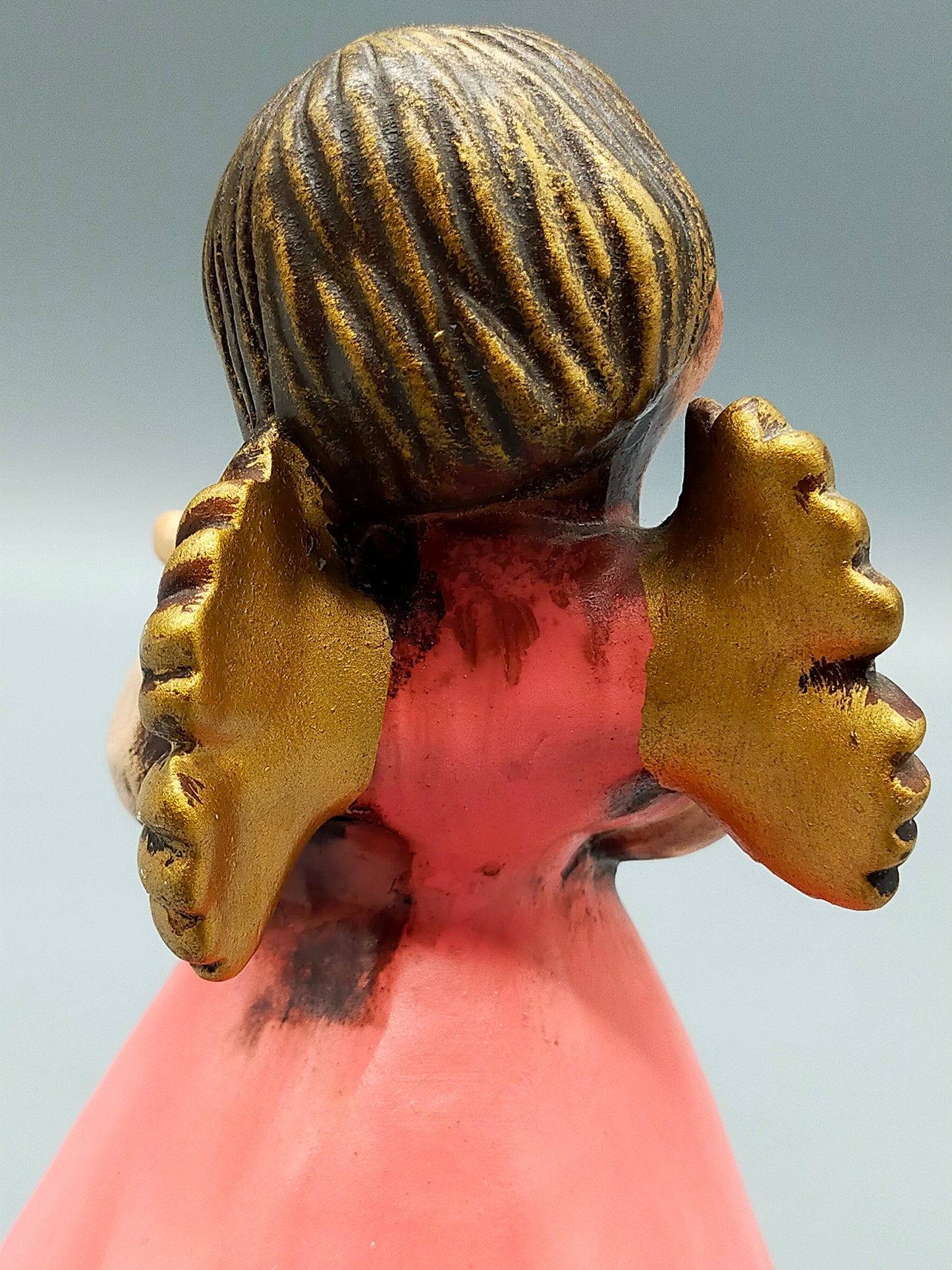 Thun Bozner Engel Kerzenhalter Handbemalte Keramik Figur