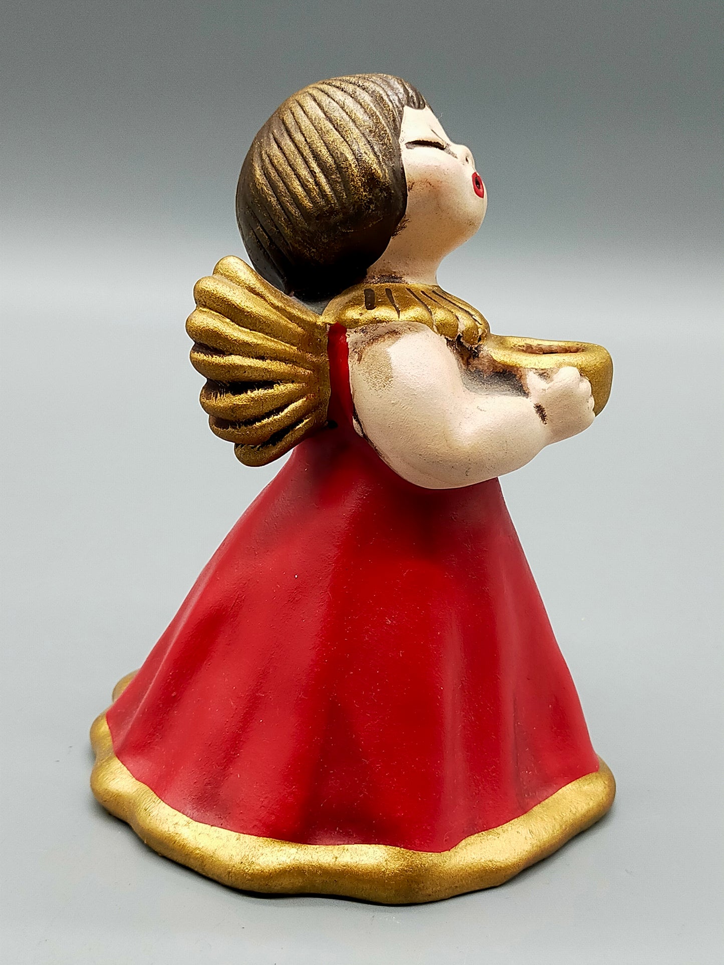 Original Thun Bozener Engel Kerzenhalter Handgefertigte Keramikfigur