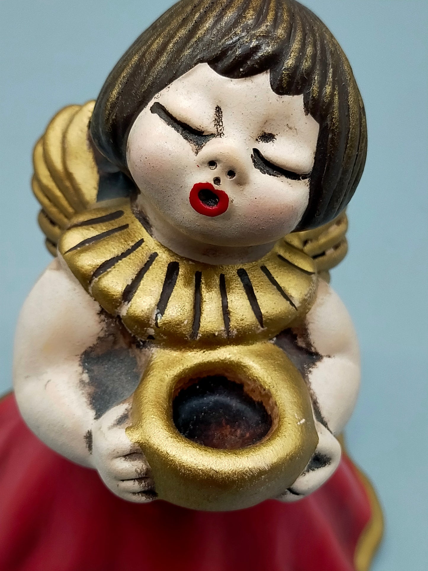 Original Thun Bozener Engel Kerzenhalter Handgefertigte Keramikfigur