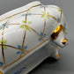 Handbemalte MO Porzellan Dose mit Goldstaffierung und Blumenmotiv