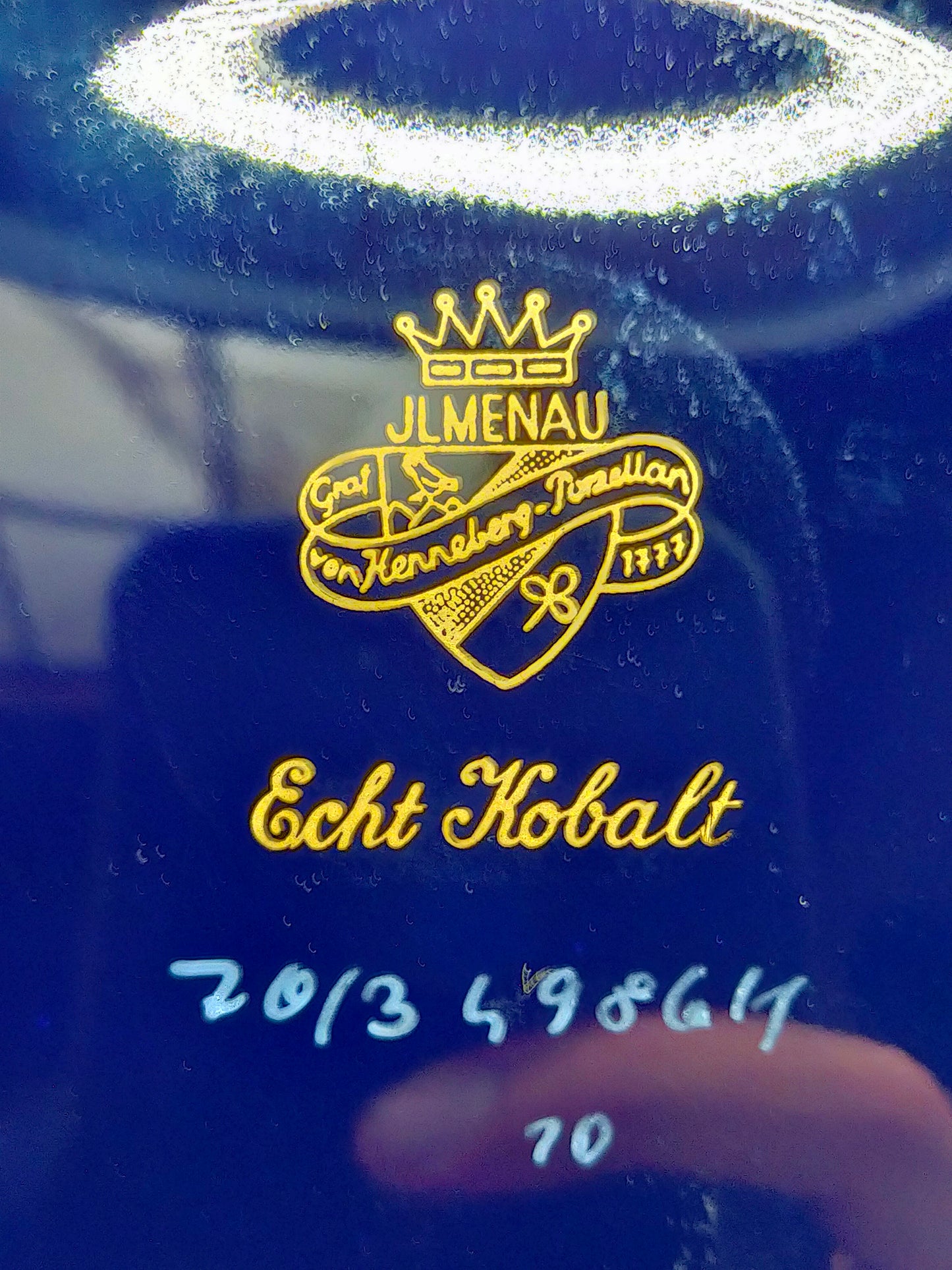 Ilmenau Graf von Henneberg Echt Kobalt Porzellandose