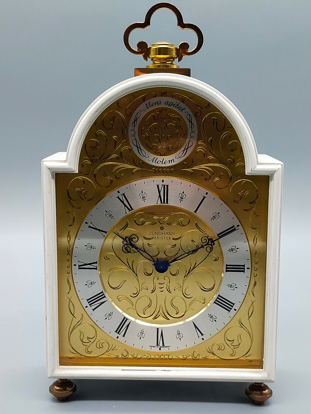 Elegante Junghans Meister Tischuhr – Vintage Kaminuhr mit Zifferblatt