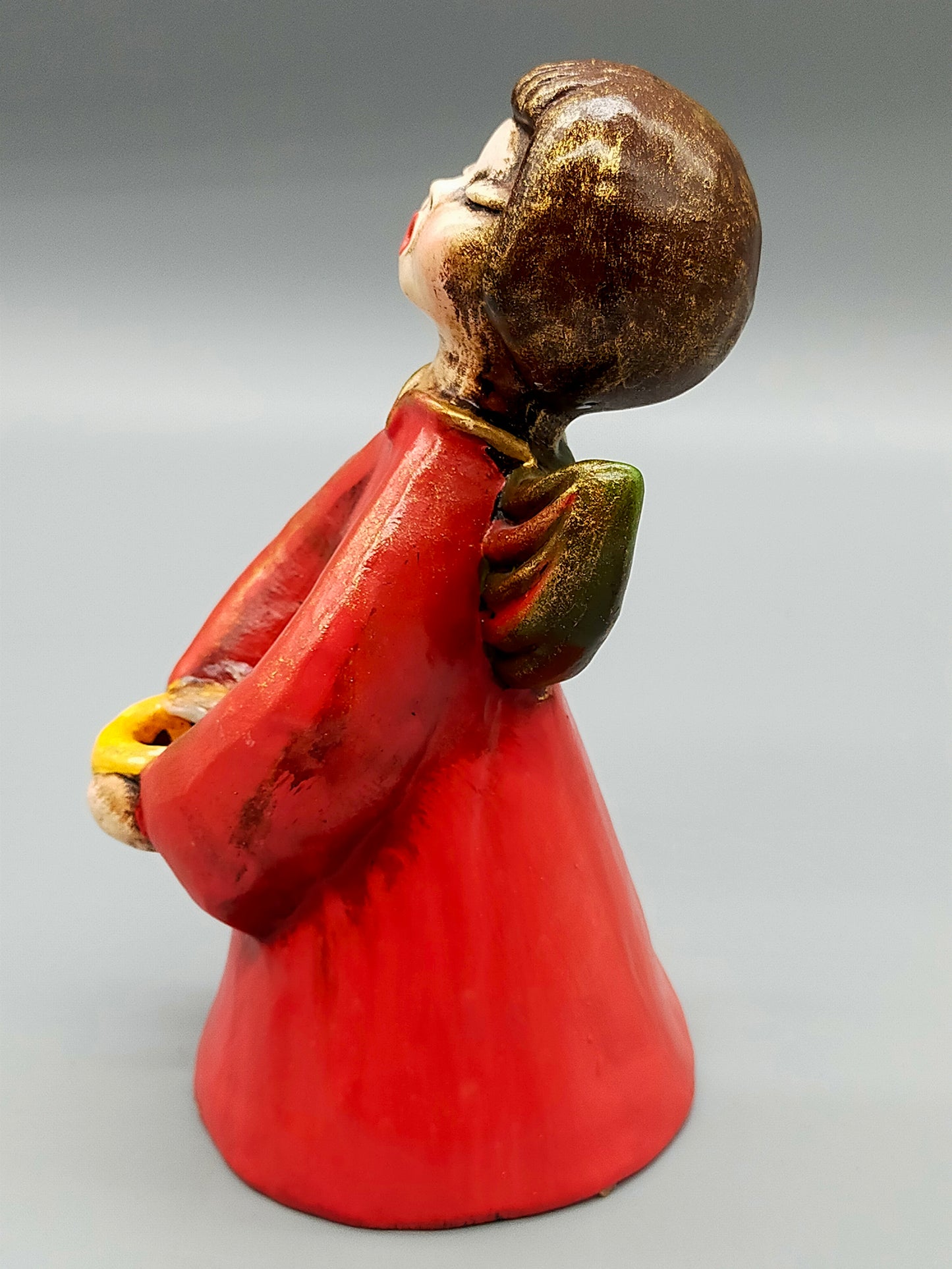 Original Thun Bozner Engel – Handbemalter Kerzenhalter aus Keramik