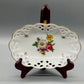 Elegante Bareuther Porzellan Schale – Durchbrochener Rand mit Blumenbukett