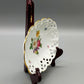 Elegante Bareuther Porzellan Schale – Durchbrochener Rand mit Blumenbukett