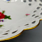 Elegante Bareuther Porzellan Schale – Durchbrochener Rand mit Blumenbukett