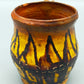 Vintage Keramik Krug – Handbemalter Krug mit Gelb-Brauner Glasur