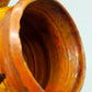 Vintage Keramik Krug – Handbemalter Krug mit Gelb-Brauner Glasur