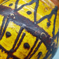 Vintage Keramik Krug – Handbemalter Krug mit Gelb-Brauner Glasur