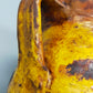 Vintage Keramik Krug – Handbemalter Krug mit Gelb-Brauner Glasur