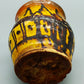 Vintage Keramik Krug – Handbemalter Krug mit Gelb-Brauner Glasur