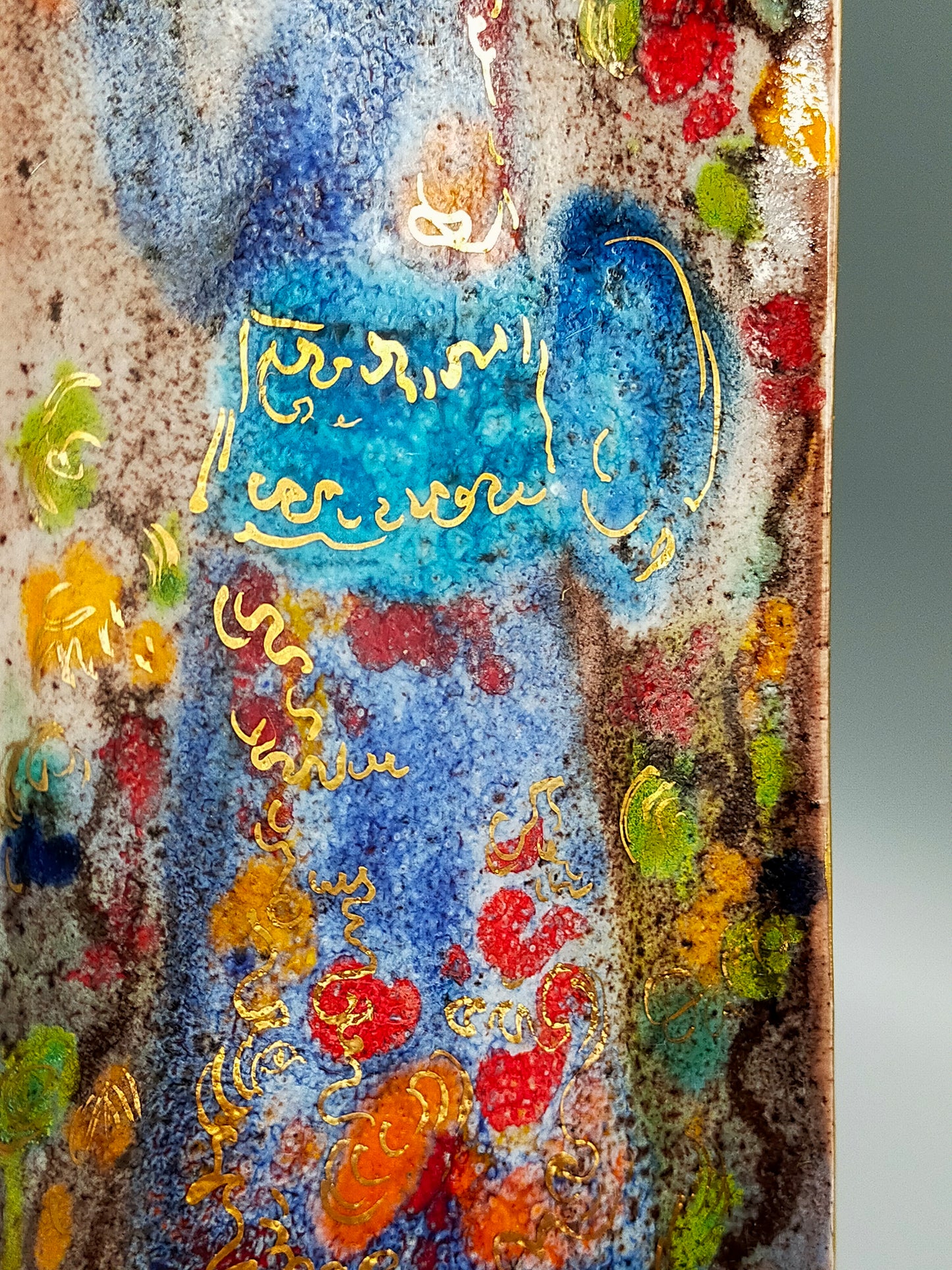 Künstler-Wandbild Emailliertes Relief – Handgefertigte Keramiktafel San Marino