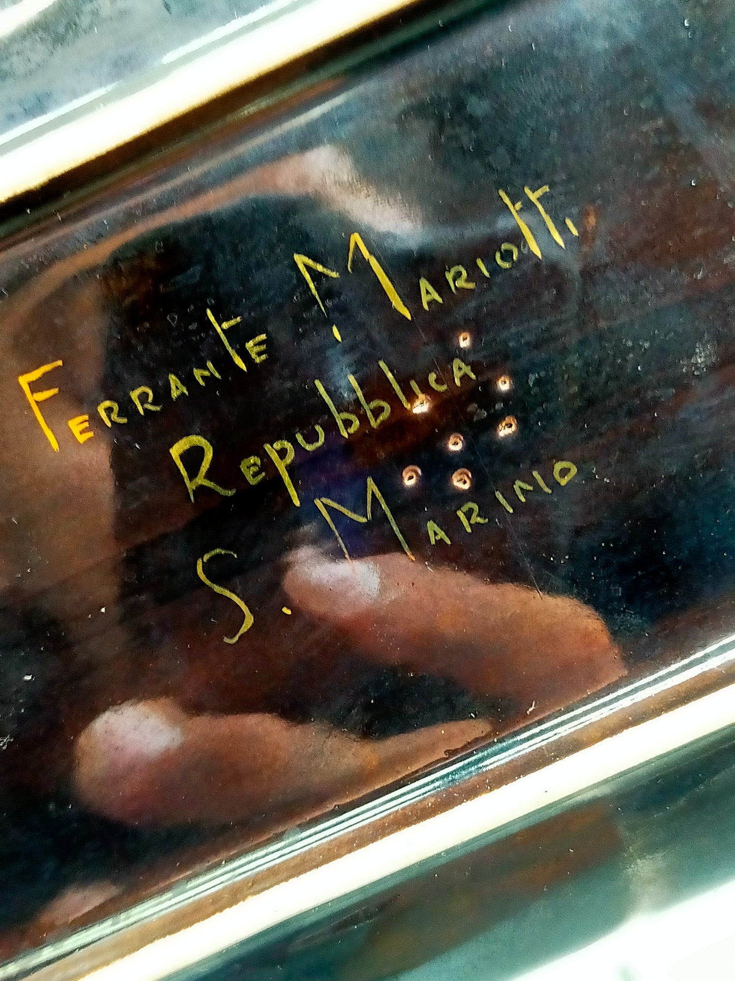 Künstler-Wandbild Emailliertes Relief – Handgefertigte Keramiktafel San Marino