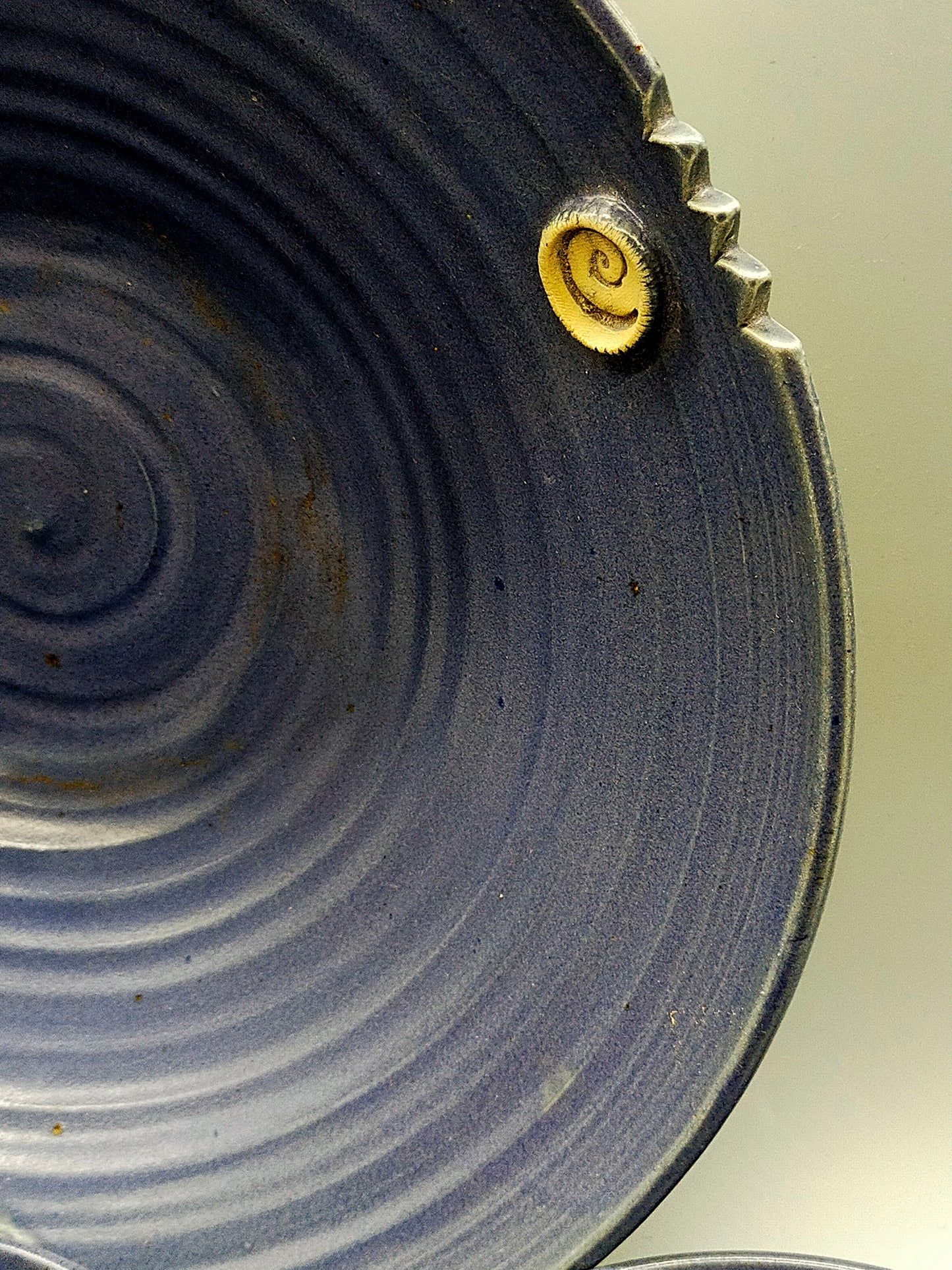 Handgefertigtes Keramik-Set – Große Schale und 6 Suppentassen in Blau