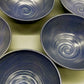 Handgefertigtes Keramik-Set – Große Schale und 6 Suppentassen in Blau