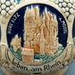 Antikes Keramik Bowle-Set – Rheinische Burgen Motive mit Tassen
