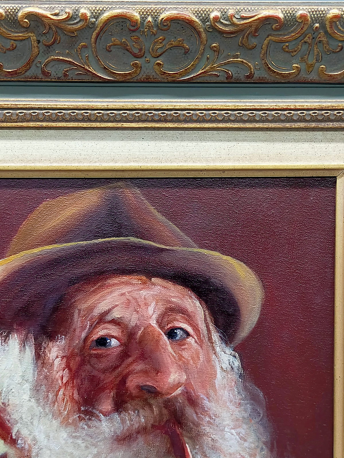 Alte Pfeifenraucher Ölgemälde Signiert Ludwig Vollmar Kunst