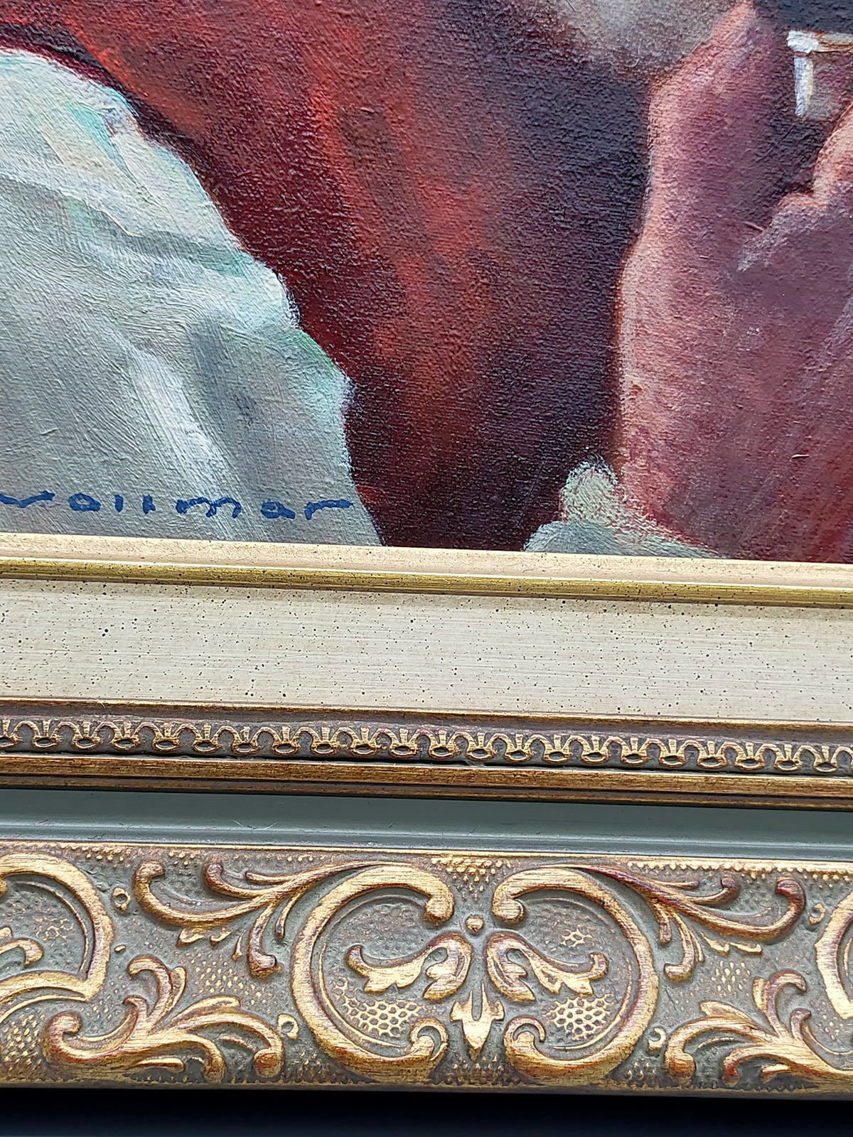 Alte Pfeifenraucher Ölgemälde Signiert Ludwig Vollmar Kunst
