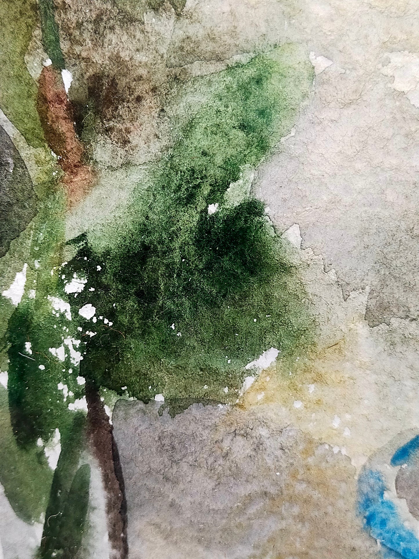 Stilvolles Aquarell von Hahn – Stillleben mit Rosen und Kerzenleuchter