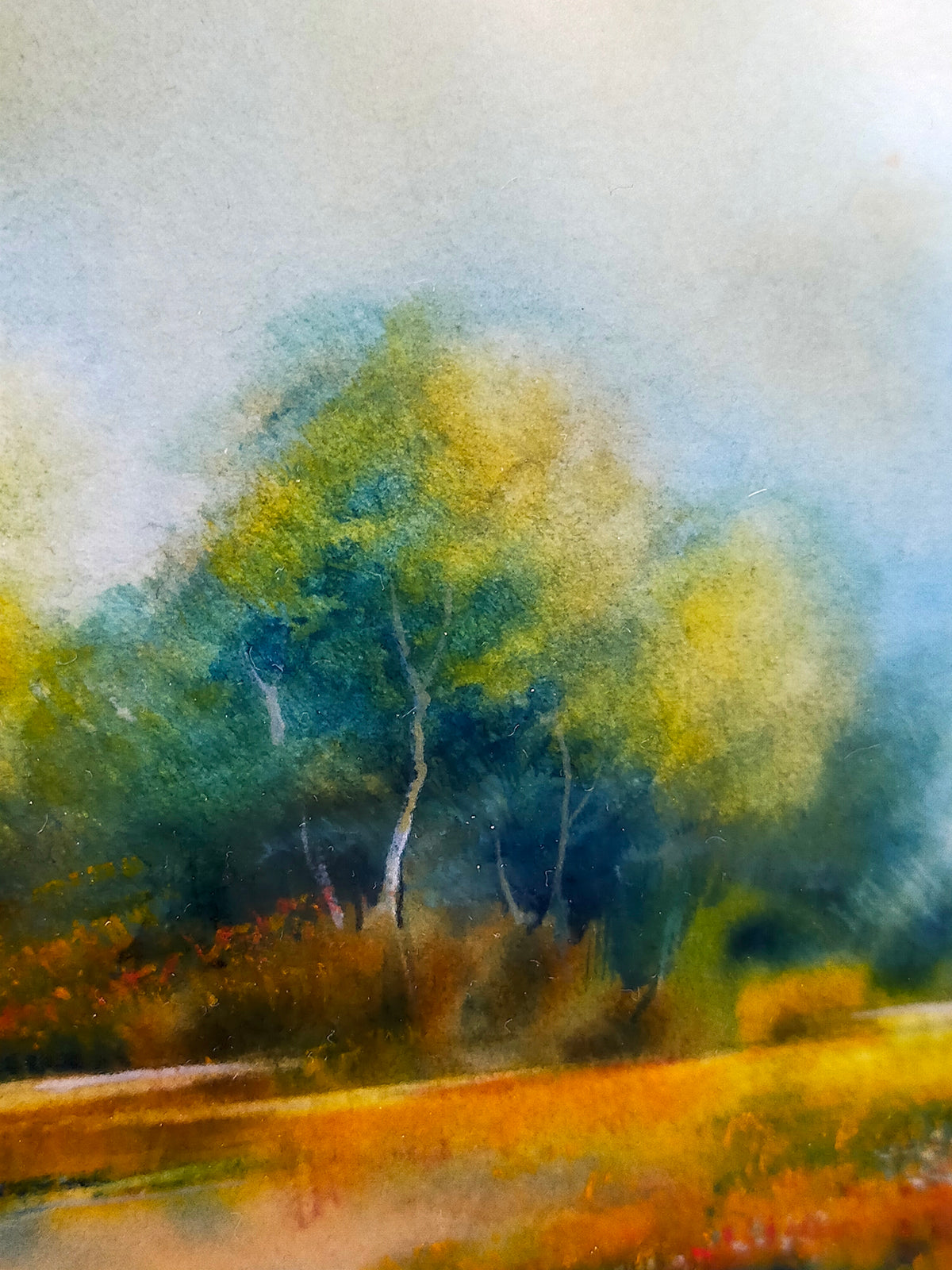 Deutsches Künstlerduo (XX) – Landschafts-Aquarelle im Rahmen (2 Stk.)